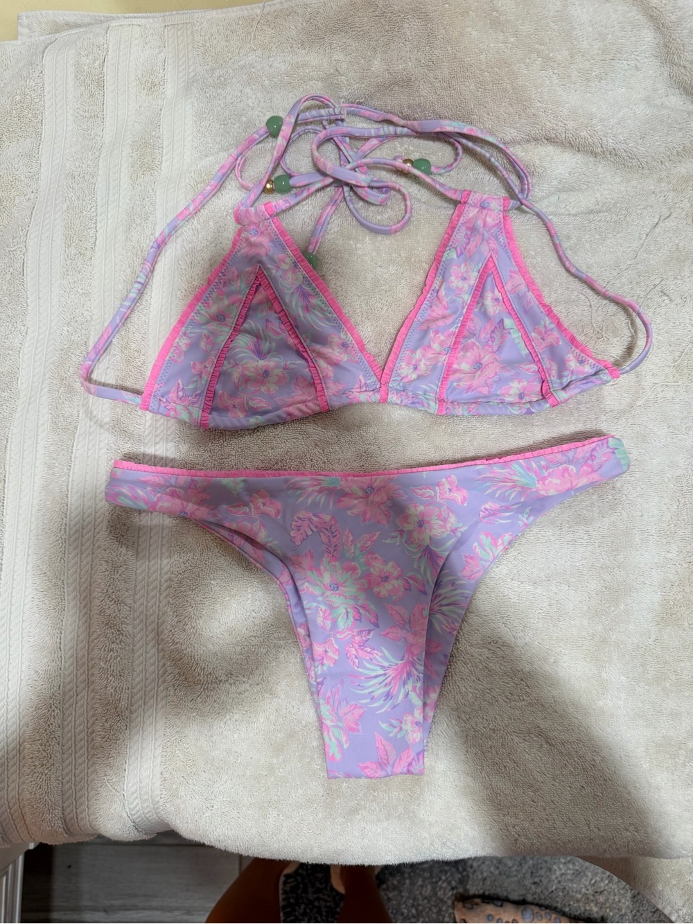 Kulani Kinis- Women’s  Pink & Lavender Floral Bikini
